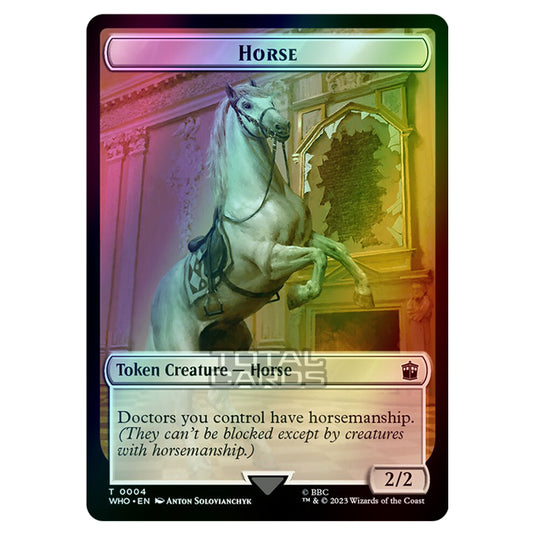 Magic The Gathering - Universes Beyond - Doctor Who - Tokens - Horse - 0004 (Foil)