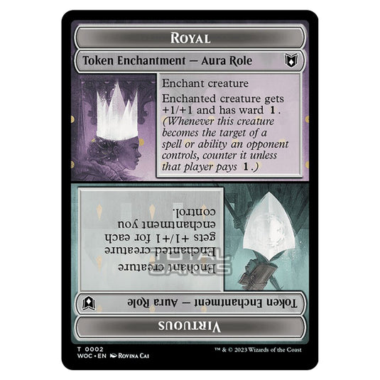 Magic The Gathering - Wilds of Eldraine - Commander Tokens - Royal / Virtuous - 0002