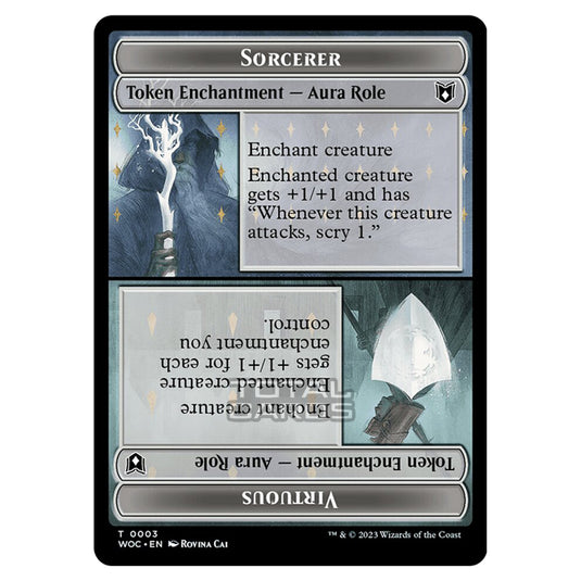 Magic The Gathering - Wilds of Eldraine - Commander Tokens - Sorceror / Virtuous - 0003