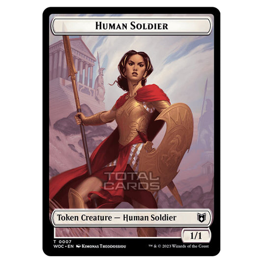Magic The Gathering - Wilds of Eldraine - Commander Tokens - Human Soldier - 0007