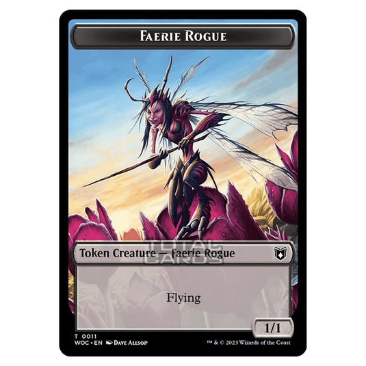 Magic The Gathering - Wilds of Eldraine - Commander Tokens - Faerie Rogue - 0011