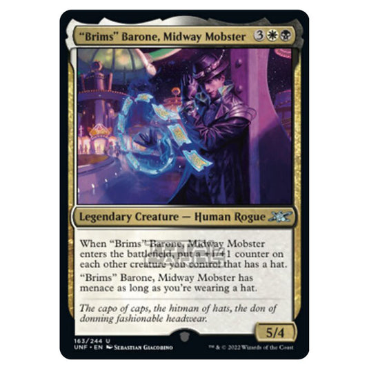 Magic The Gathering - Unfinity - Brims Barone, Midway Mobster - 163/244
