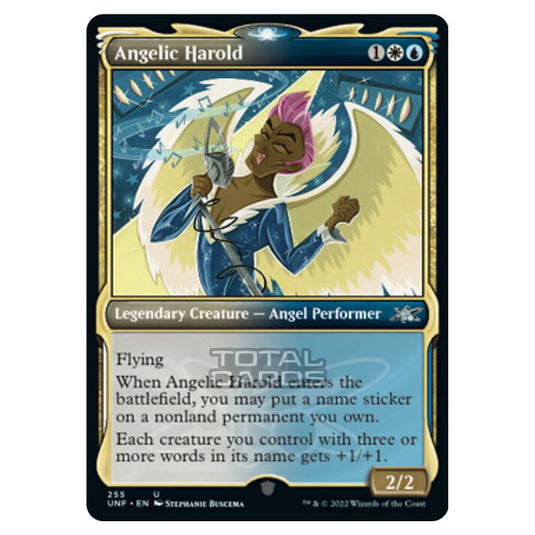 Magic The Gathering - Unfinity - Angelic Harold (Showcase Card) - 255/244