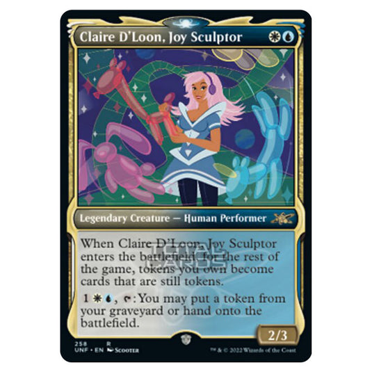 Magic The Gathering - Unfinity - Claire D'Loon, Joy Sculptor (Showcase Card) - 258/244