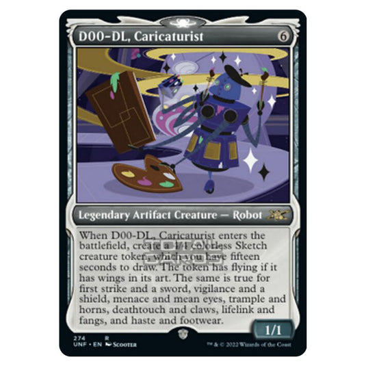 Magic The Gathering - Unfinity - D00-DL, Caricaturist (Showcase Card) - 274/244