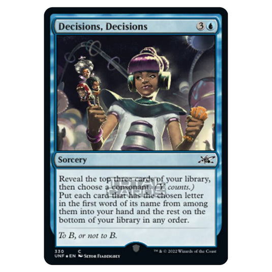 Magic The Gathering - Unfinity - Decisions, Decisions (Galaxy Foil) - 330/244