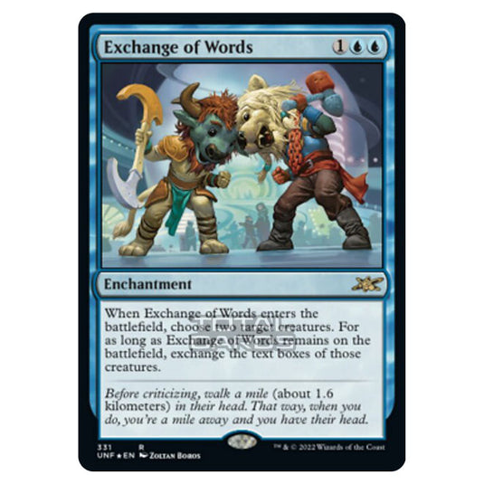 Magic The Gathering - Unfinity - Exchange of Words (Galaxy Foil) - 331/244