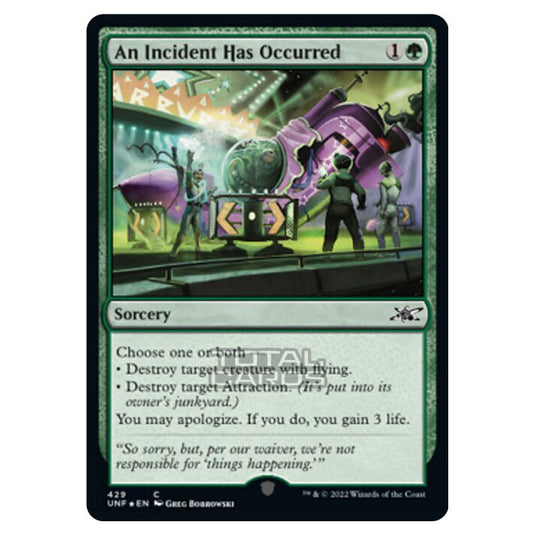 Magic The Gathering - Unfinity - An Incident Has Occurred (Galaxy Foil) - 429/244