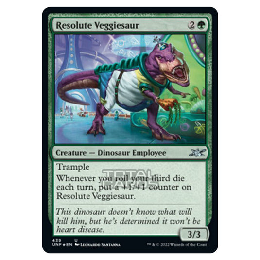 Magic The Gathering - Unfinity - Resolute Veggiesaur (Galaxy Foil) - 439/244