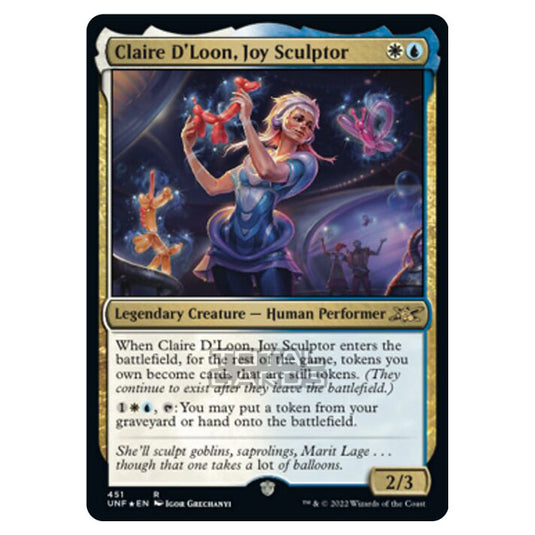 Magic The Gathering - Unfinity - Claire D'Loon, Joy Sculptor (Galaxy Foil) - 451/244