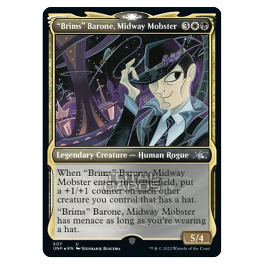 Magic The Gathering - Unfinity - Brims Barone, Midway Mobster (Galaxy Foil) - 507/244