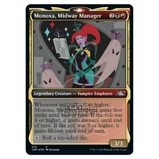 Magic The Gathering - Unfinity - Monoxa, Midway Manager (Galaxy Foil) - 516/244