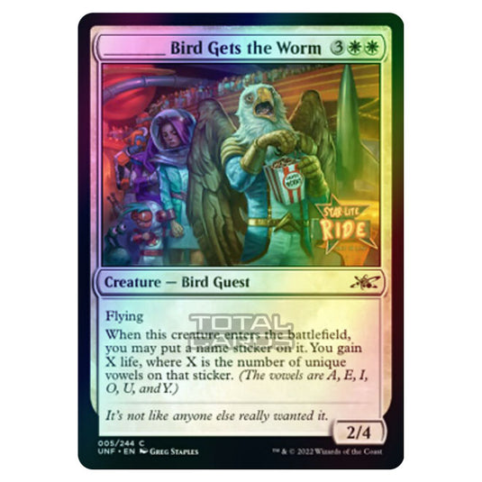 Magic The Gathering - Unfinity - _____ Bird Gets the Worm - 005/244 (Foil)