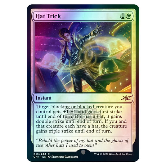 Magic The Gathering - Unfinity - Hat Trick - 013/244 (Foil)