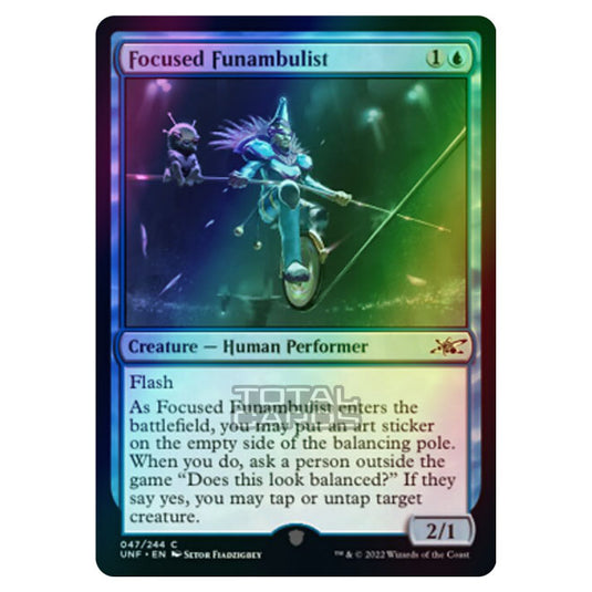 Magic The Gathering - Unfinity - Focused Funambulist - 047/244 (Foil)