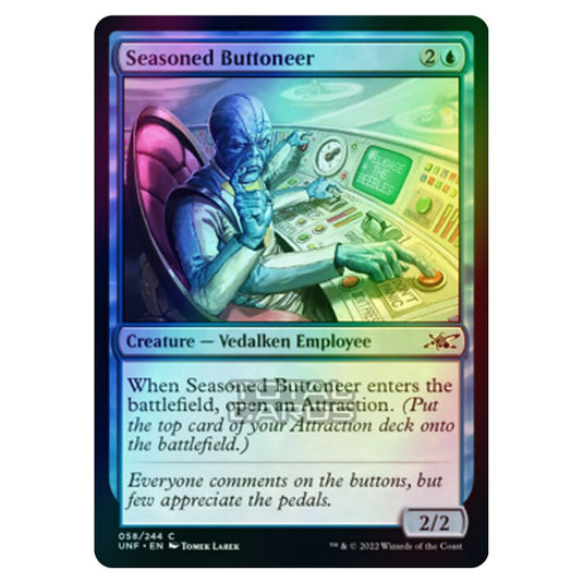 Magic The Gathering - Unfinity - Seasoned Buttoneer - 058/244 (Foil)