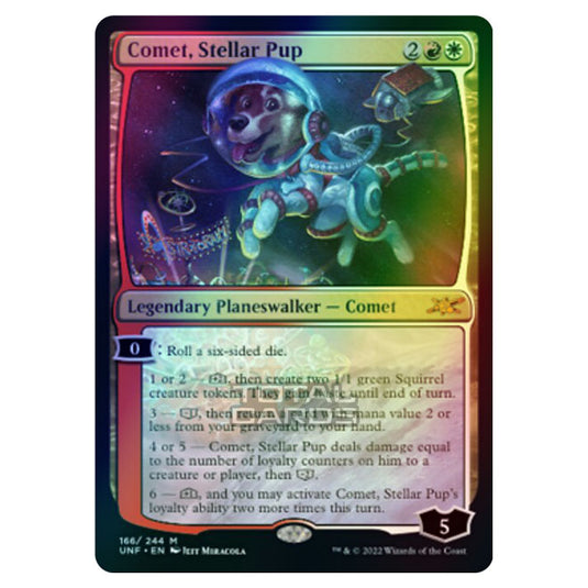 Magic The Gathering - Unfinity - Comet, Stellar Pup - 166/244 (Foil)
