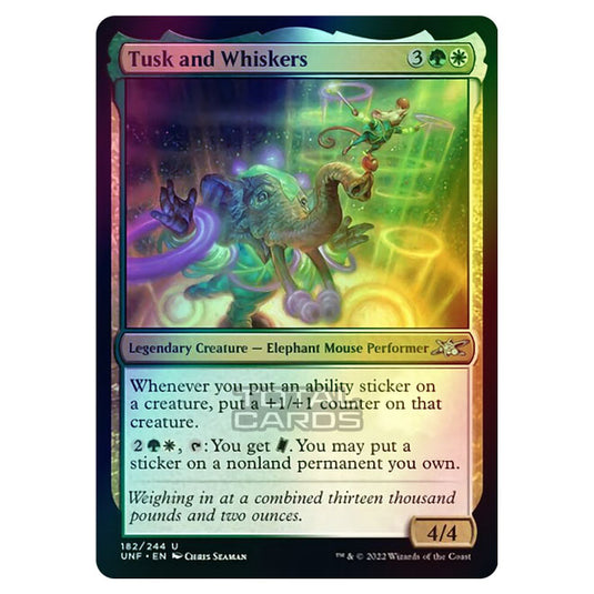 Magic The Gathering - Unfinity - Tusk and Whiskers - 182/244 (Foil)