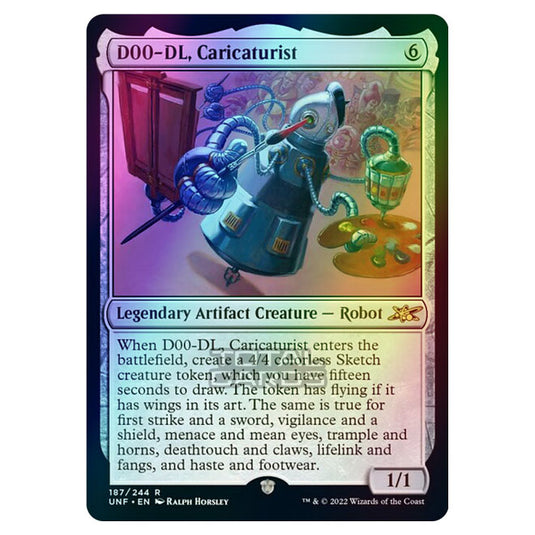 Magic The Gathering - Unfinity - D00-DL, Caricaturist - 187/244 (Foil)