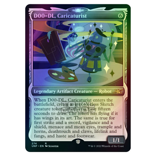 Magic The Gathering - Unfinity - D00-DL, Caricaturist (Showcase Card) - 274/244 (Foil)