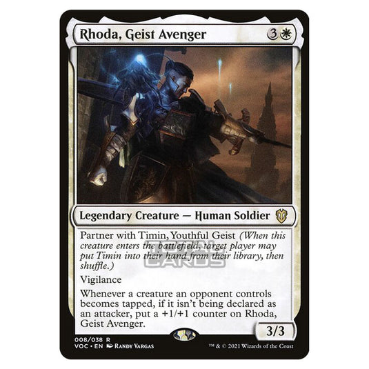 Magic The Gathering - Innistrad - Crimson Vow Commander - Rhoda, Geist Avenger - 8/38