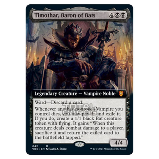 Magic The Gathering - Innistrad - Crimson Vow Commander - Timothar, Baron of Bats - 42/38