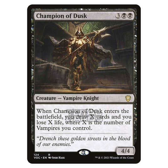 Magic The Gathering - Innistrad - Crimson Vow Commander - Champion of Dusk - 124/38