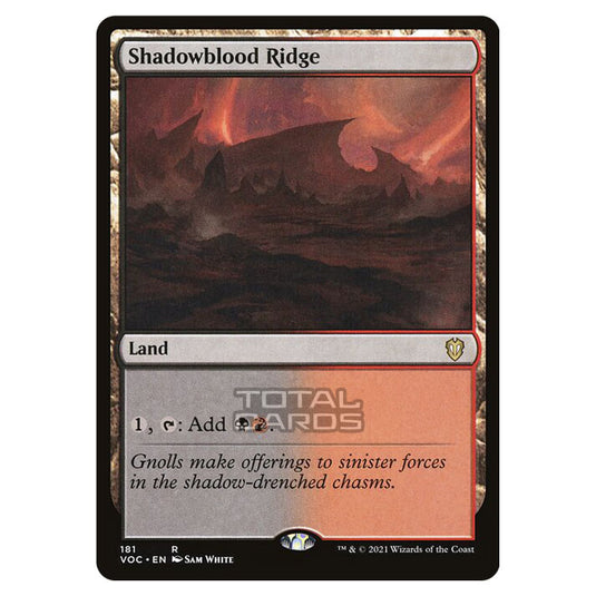 Magic The Gathering - Innistrad - Crimson Vow Commander - Shadowblood Ridge - 181/38