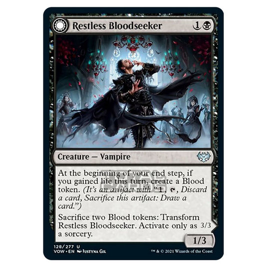 Magic The Gathering - Innistrad - Crimson Vow - Restless Bloodseeker // Bloodsoaked Reveler - 128/277