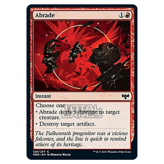 Magic The Gathering - Innistrad - Crimson Vow - Abrade - 139/277