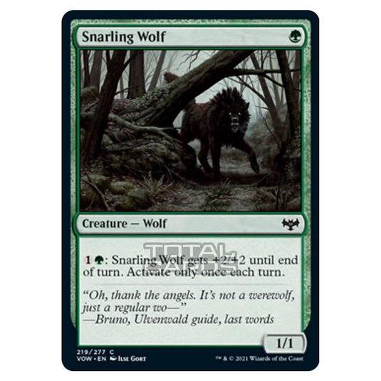 Magic The Gathering - Innistrad - Crimson Vow - Snarling Wolf - 219/277