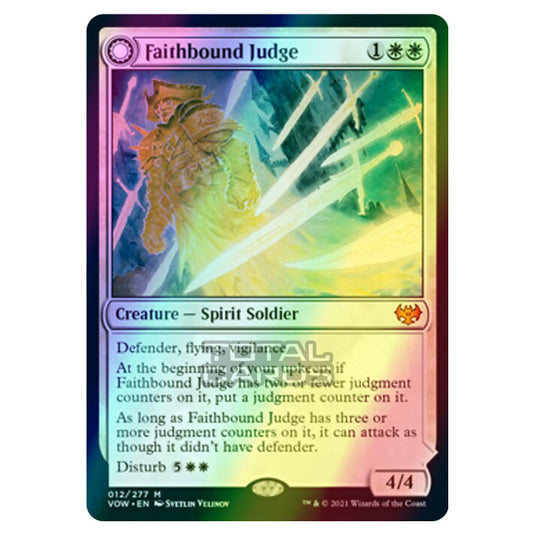 Magic The Gathering - Innistrad - Crimson Vow - Faithbound Judge // Sinner's Judgment - 12/277 (Foil)