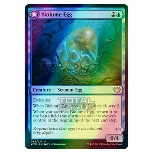 Magic The Gathering - Innistrad - Crimson Vow - Biolume Egg // Biolume Serpent - 49/277 (Foil)