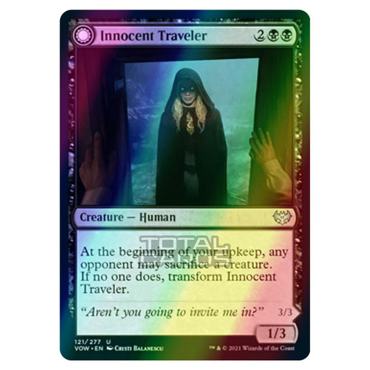 Magic The Gathering - Innistrad - Crimson Vow - Innocent Traveler // Malicious Invader - 121/277 (Foil)