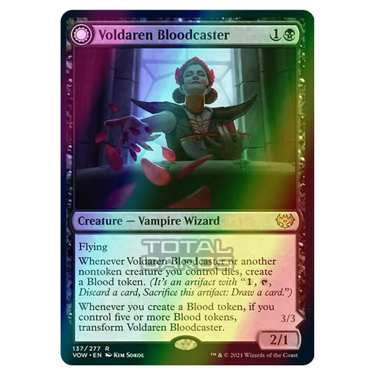 Magic The Gathering - Innistrad - Crimson Vow - Voldaren Bloodcaster // Bloodbat Summoner - 137/277 (Foil)