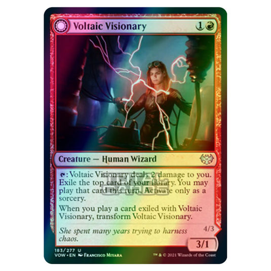 Magic The Gathering - Innistrad - Crimson Vow - Voltaic Visionary // Volt-Charged Berserker - 183/277 (Foil)