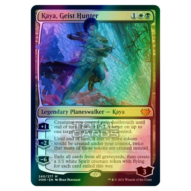 kaya mtg cards Kaya, Ghost Assassin (Alternate Art Foil) Casting Cost Card Type Kaya, Ghost Assassin #222 Foil