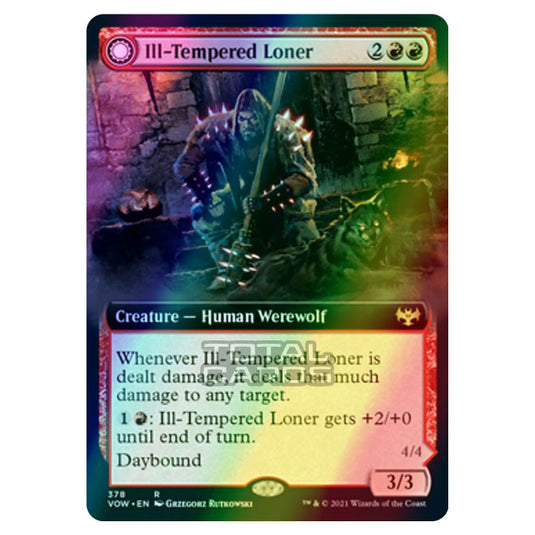 Magic The Gathering - Innistrad - Crimson Vow - Ill-Tempered Loner // Howlpack Avenger - 378/277 (Foil)