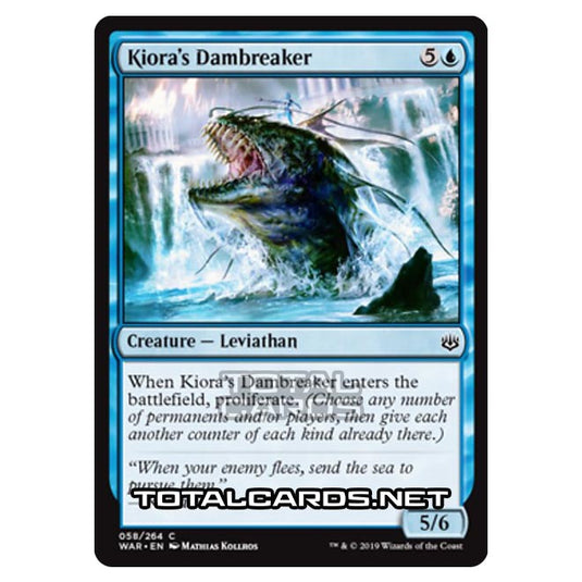 Magic The Gathering - War of The Spark - Kiora's Dambreaker - 58/264