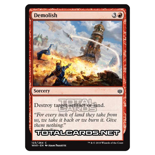Magic The Gathering - War of The Spark - Demolish - 123/264
