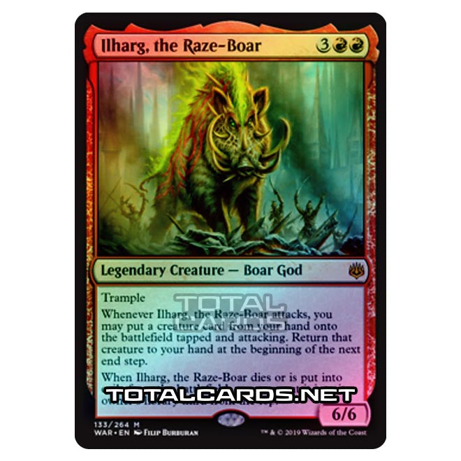 mtg boar cards Magic The Gathering - War of The Spark - Ilharg, the Raze-Boar