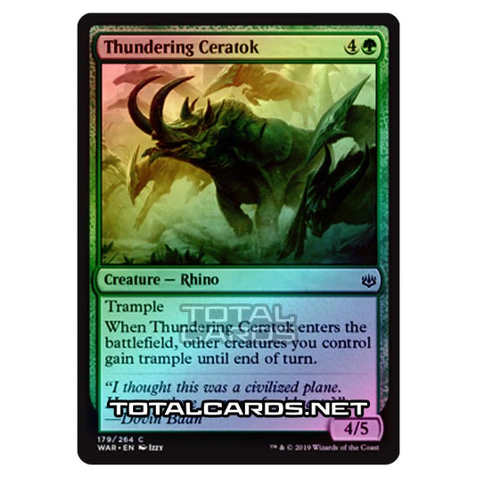 Magic The Gathering - War of The Spark - Thundering Ceratok - 179/264 (Foil)