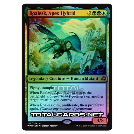 Magic The Gathering - War of The Spark - Roalesk, Apex Hybrid - 213/264 (Foil)