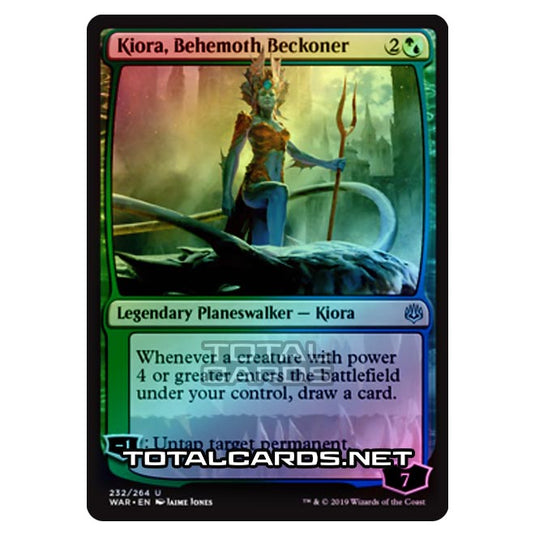 Magic The Gathering - War of The Spark - Kiora, Behemoth Beckoner - 232/264 (Foil)