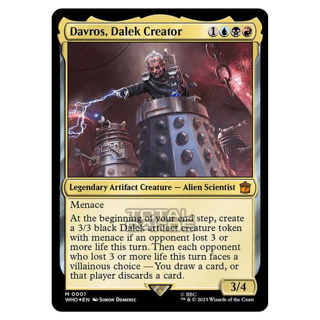 dalek mtg cards At the beginning of combat on your turn Davros, Dalek Creator | Universes