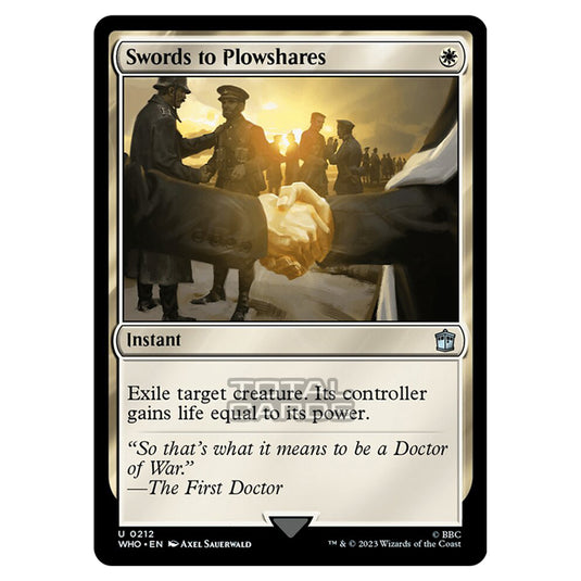 Magic The Gathering - Universes Beyond - Doctor Who - Swords to Plowshares - 0212