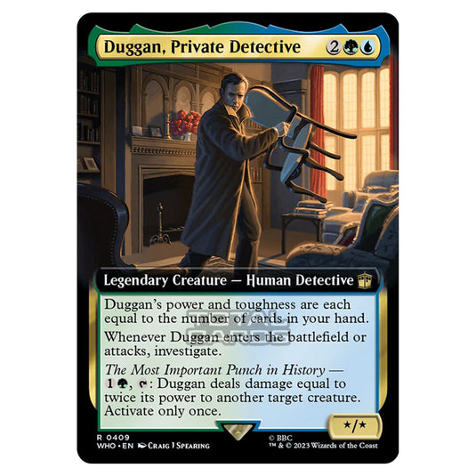 Magic The Gathering - Universes Beyond - Doctor Who - Duggan, Private Detective (Extended Art) - 0409