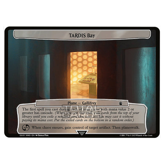 Magic The Gathering - Universes Beyond - Doctor Who - TARDIS Bay (Planar Card) - 0601