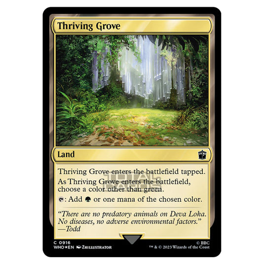 Magic The Gathering - Universes Beyond - Doctor Who - Thriving Grove (Surge Foil) - 0916