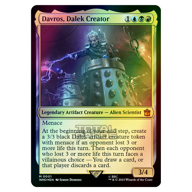 Magic The Gathering - Universes Beyond - Doctor Who - Davros, Dalek Cr Magic The Gathering - Universes Beyond - Doctor Who - Davros, Dalek Cr